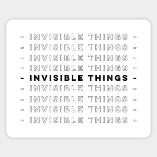 Invisible Things (Black Logo) Sticker